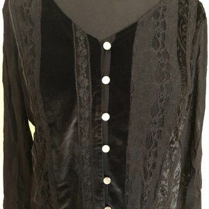 J. Jill Burnout Velvet Blouse
